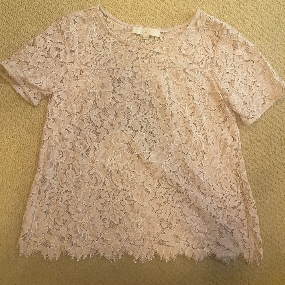 Loft lace top XS